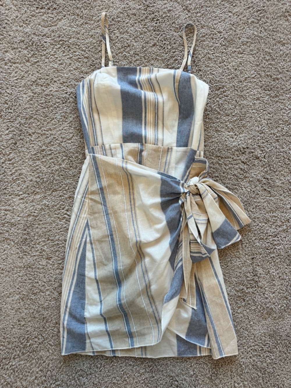 Striped Blue and White faux wrap Sundress - Women - Picture 3 of 3